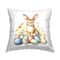 Stupell Industries Easter Bunny & Eggs Decorative Printed Throw Pillow